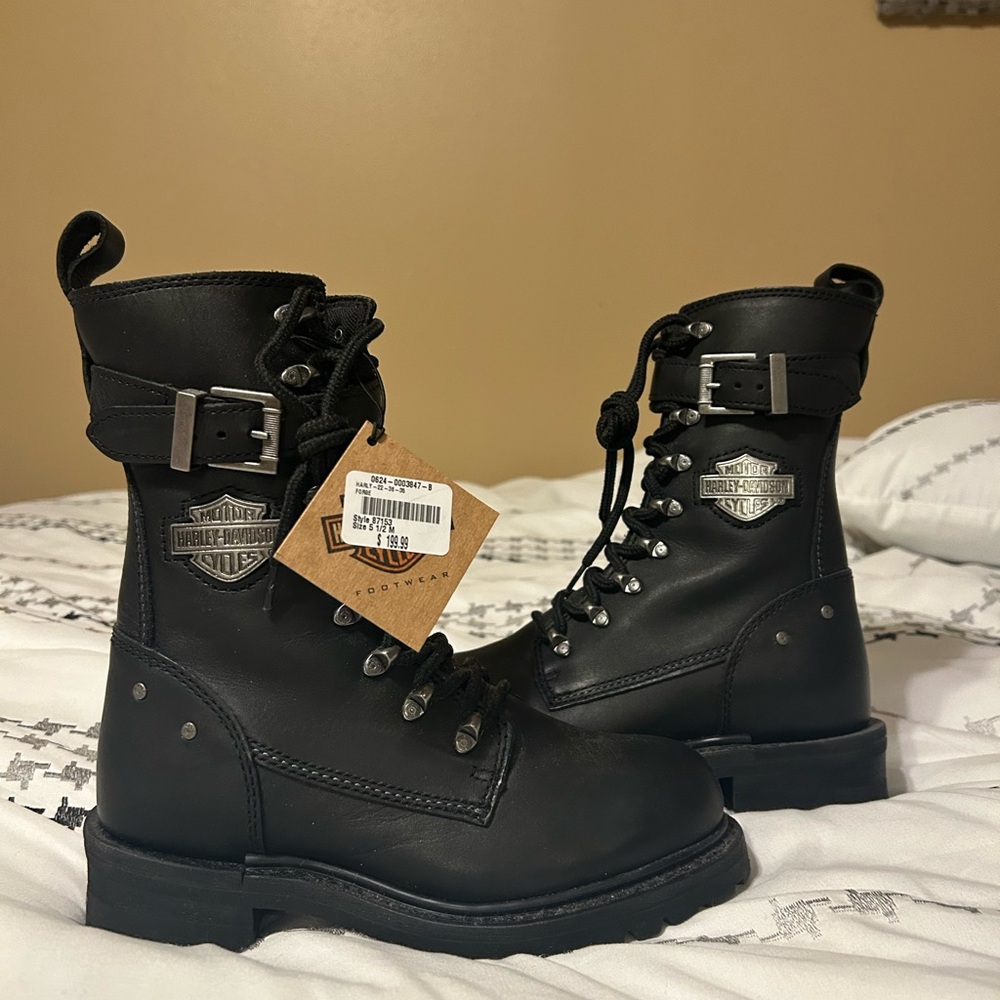 Harley-Davidson Black Combat Boots
